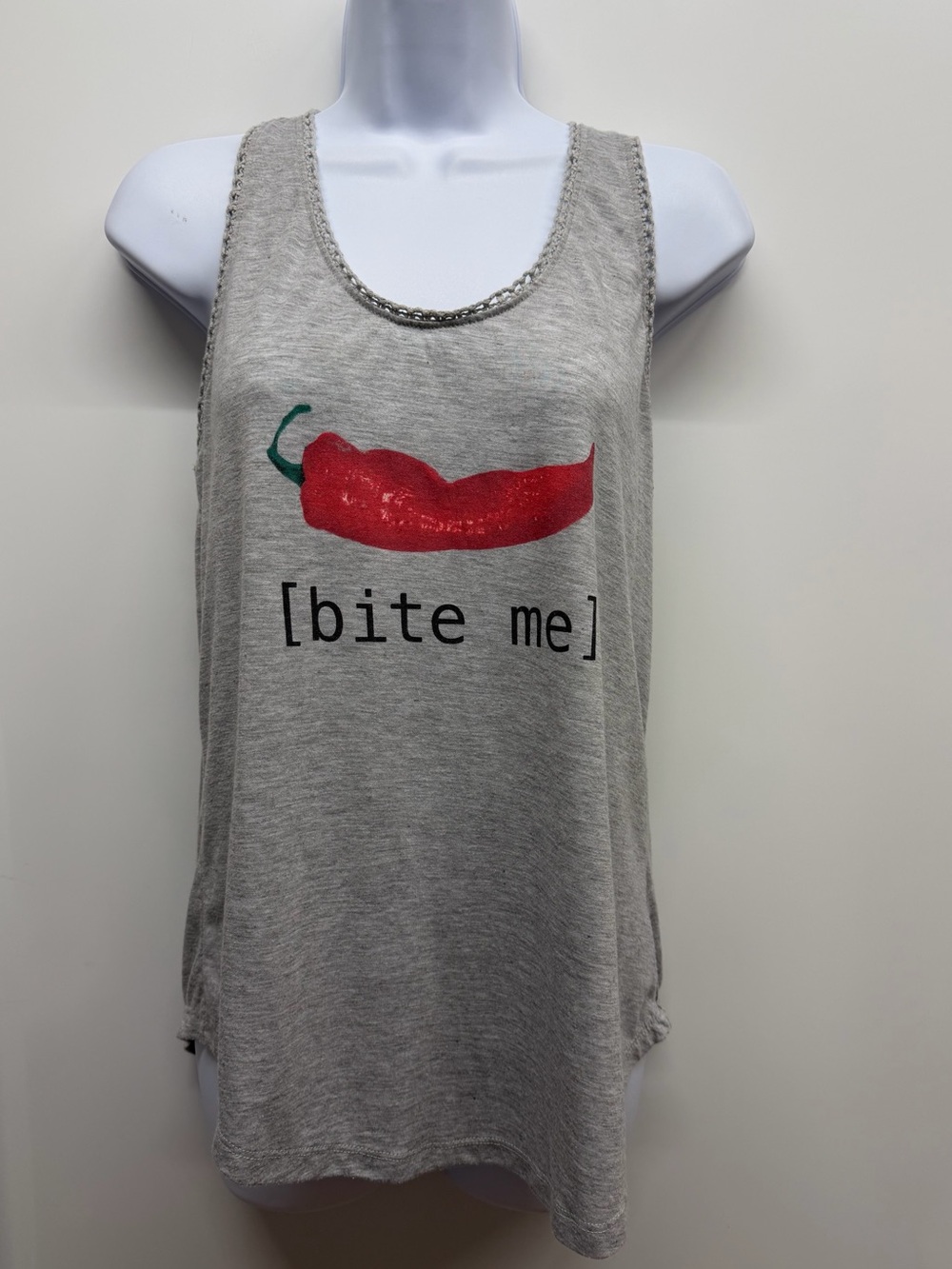 Graphic Light Gray Tank Top